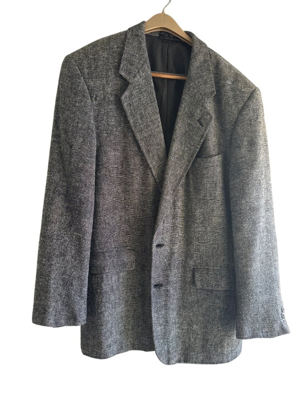 Gianelli Mens 42L Dress Sports Tweed Jacket 100% Pure Silk Grey - Picture 9 of 11